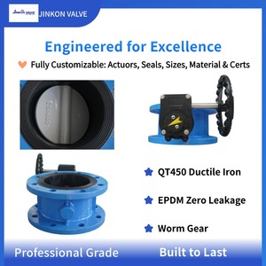 Valvola a Farfalla Flangiata in Ghisa Sferoidale con Disco Rivestito in Nylon e Guarnizione EPDM, Standard DIN ANSI JIS, Valvola Industriale - Product Image 3