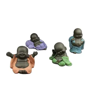 Cute Laughing Buddha For Home Decorations Tea Pets