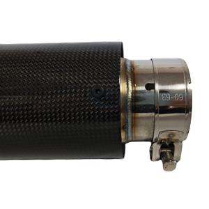 ユニバーサル76mm圧延エッジ炭素繊維マフラー先端排気パイプ排気アクセサリー - Product Image 5