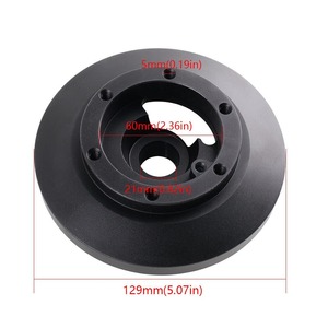 Adaptateur de volant Auso-Racing 100 mm PCD 4 trous en alliage d'aluminium noir pour BMW E36 E39 Z3, mise à niveau et rétrofit - Product Image 2