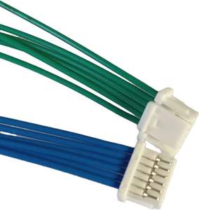 JST NSHシリーズNSHR-06V-S 1.00mm 6コア圧着スタイルレセプタクルコネクタ28AWGワイヤーLinksunetカスタムワイヤーハーネス - Product Image 1