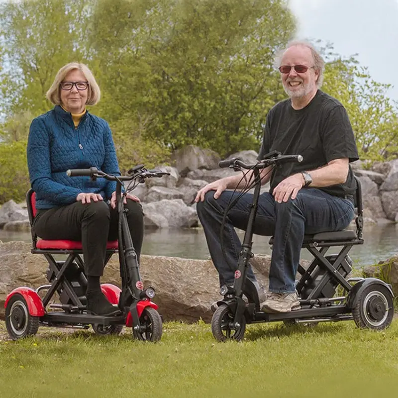 Uwant yeni tasarım katlanabilir 3 elektrik motorlu mobilet 10 inç engelli Scooter için
