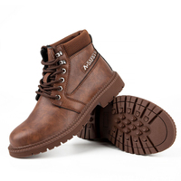 Chaussures de sécurité pour hommes en kaki anti-huile, embout en acier, imperméables, antidérapantes, anti-perforation, chaussures de sécurité pour le travail