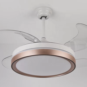 Ventilatore da Soffitto Moderno con Luci <span class=keywords><strong>LED</strong></span> e Telecomando, Ventilatore con Illuminazione per Soggiorno, Ventilatore a 4 Pale con Lampada - Product Image 2