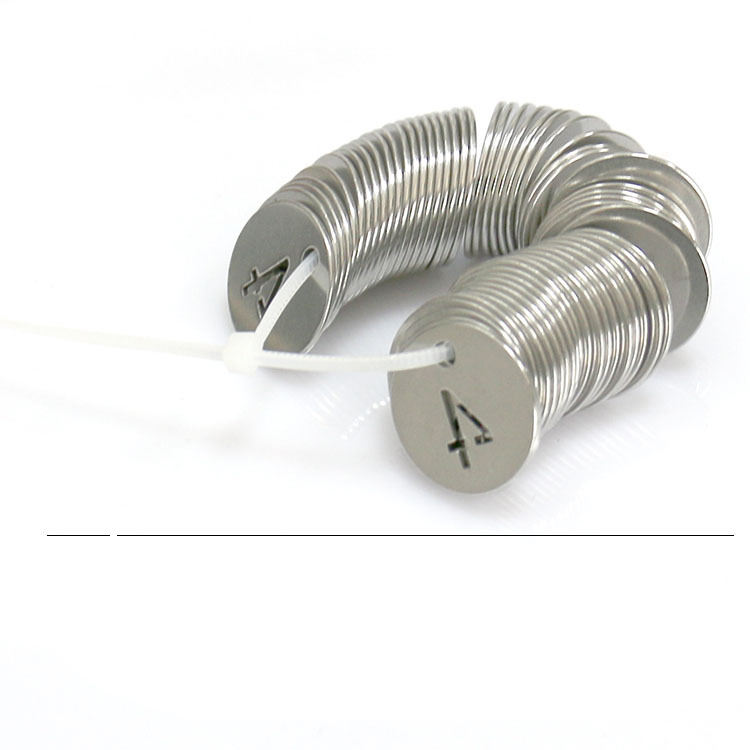 Etichette Numerate In Plastica Per Chiavi - Numeri Incisi, Diametro 3 Cm, Nero - Foto 5