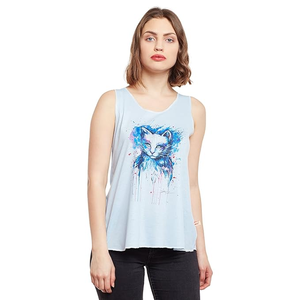 Premium Quality Women's Gym <b>Tank</b> <b>Top</b> 100% Cotton Custom Design Graphics Printed <b>Knitted</b> Fabric-Best Price BD - Product Image 1