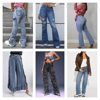 Pantalones Vaqueros de Pierna Recta, Estilo Retro, Casual, a la Moda, Venta al Por Mayor, Pantalones de Mezclilla de Alta Calidad para Mujer