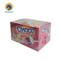 Gobelet au lait aux trois saveurs : fraise, chocolat et chocolat au lait / Gobelet chocolat 5g trois couleurs