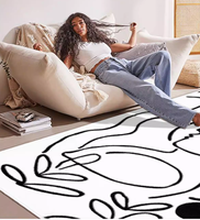 Tapis de canapé pour salon et zone de table basse, moderne, fabriqué à la machine, antidérapant, tapis de chevet simple pour chambre à coucher