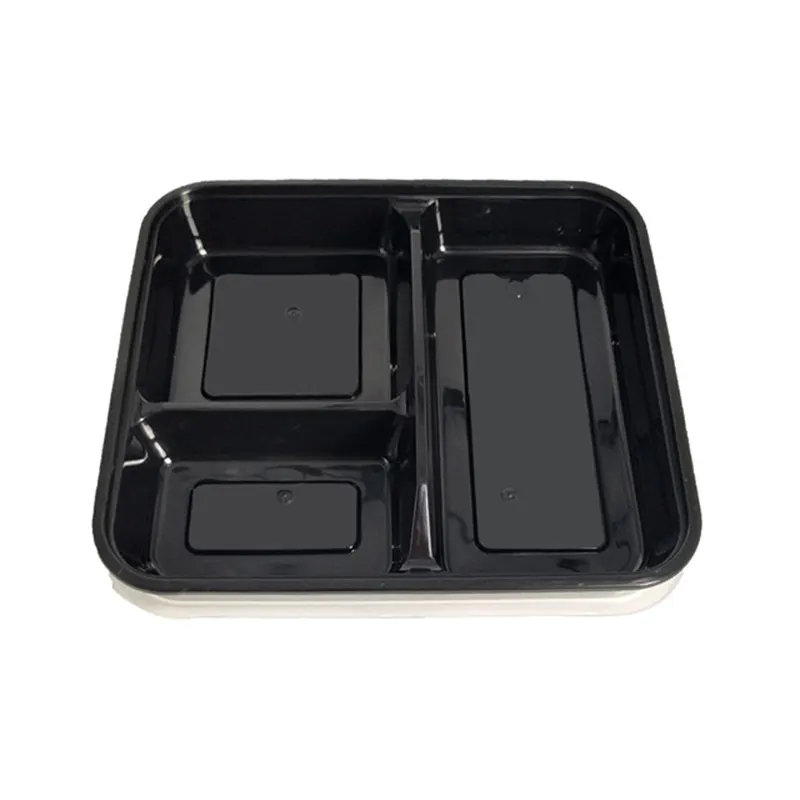 Contenedor de alimentos para microondas Cajas de plástico con tapa Polígono PP Estilo clásico Bolsa de Opp desechable resistente al calor personalizada