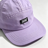 Casquette de camping en polyester respirant à 5 panneaux, personnalisable, avec fermeture à cordon, vente en gros