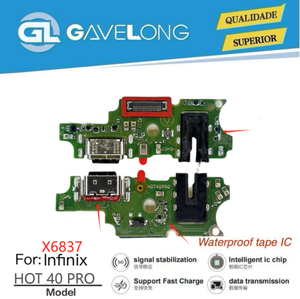 도매 휴대 전화 충전 포트 보드 원래 충전 포트 모바일 충전 포트 플렉스 인피닉스 HOT 40 PRO X6837 - Product Image 3