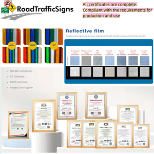 Set di Segnali Stradali Riflettenti in Alluminio, Stop/Ceduta di Posizione/Limitazione Velocità 40km/h/Deviazione/Segnali di Avvertimento Curva per <span class=keywords><strong>la</strong></span> Sicurezza Stradale - Product Image 3