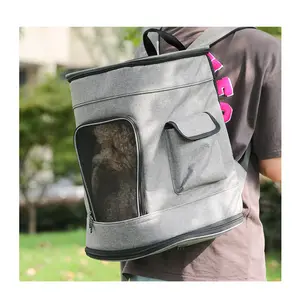 Portador de mascotas, venta al por mayor, suministros para mascotas, mochila portátil para perros al aire libre, gran espacio, 15Kg, rodamiento de carga, bolsa de cubo para mascotas