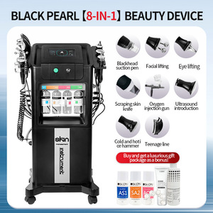 Appareil de beauté multifonction 10-en-1 Btws Black Pearl pour le soin de la peau, machine de nettoyage aquatique, aspirateur de pores, appareil de lifting facial pour usage professionnel en salon - Product Image 3
