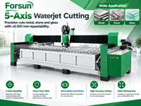 Système de découpe au jet d'eau de haute qualité à prix réduit de Chine, machine de découpe au jet d'eau CNC haute pression AC 5 axes pour verre