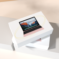 Boîte d'emballage de luxe pour ordinateur portable avec logo personnalisé Boîte d'emballage magnétique en forme de livre avec fermeture Boîte rigide pour ordinateur portable