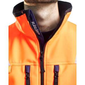 BLAKLADER-Chaqueta Softshell 490025175389S Hi-Vis Naranja/Azul marino-EAN 7330509390092 ROPA DE TRABAJO DE LA HI-VIS - Product Image 3