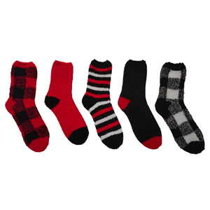 Phụ Nữ Ấm Áp Mềm Sang Trọng Dép Vớ Mùa Đông Fluffy Vớ Nhà Giản Dị Ngủ Mờ Vớ Ấm Cúng - Product Image 4