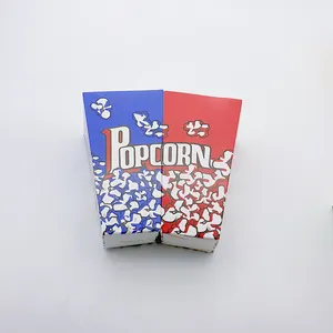 Papieren Snoep Popcorn Doos Blauw Geel Verpakking Verjaardagsfeestje Gunst Zakjes Decoratie Voor Zakelijke Benodigdheden