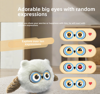 Oiseau de compagnie intelligent IA avec dialogue vocal, double yeux, poupée émotionnelle, jouet interactif amusant anti-stress, WIFI, en peluche, rembourrage en coton PP