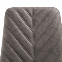 Chaise de salle à manger rembourrée moderne avec dossier et assise en tissu technique doux pour restaurant, hôtel, école, maison, bureau