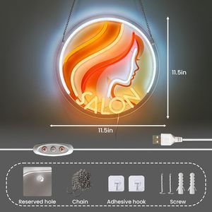 Hair salon Letreros Neon LED indoor hanging ambient light shop <b>sign</b> wall decoration light entrance indicator light luminous <b>sign</b> - Product Image 2