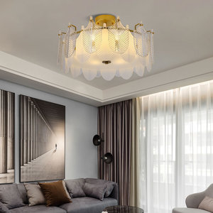 Nuevo estilo, diseño francés, dormitorio redondo, sala de estar, comedor, candelabro Led de cristal moderno, luz de techo - Product Image 3