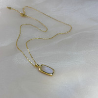 Collier plaqué or rétro 2026 pour femme, ensemble de chaînes de clavicule en coquillage, luxe léger et de niche, collection été
