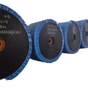 EP 630 sabuk konveyor karet hitam 3 lapisan 750mm 800mm 900mm 1000mm sabuk konveyor karet lebar