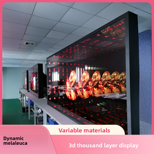 Lámpara de espejo infinito LED plana moderna, estructura hueca, luces DIY, túnel, suelo, acuario, Teseracto, vidrio Industrial, acero, hogar - Product Image 4