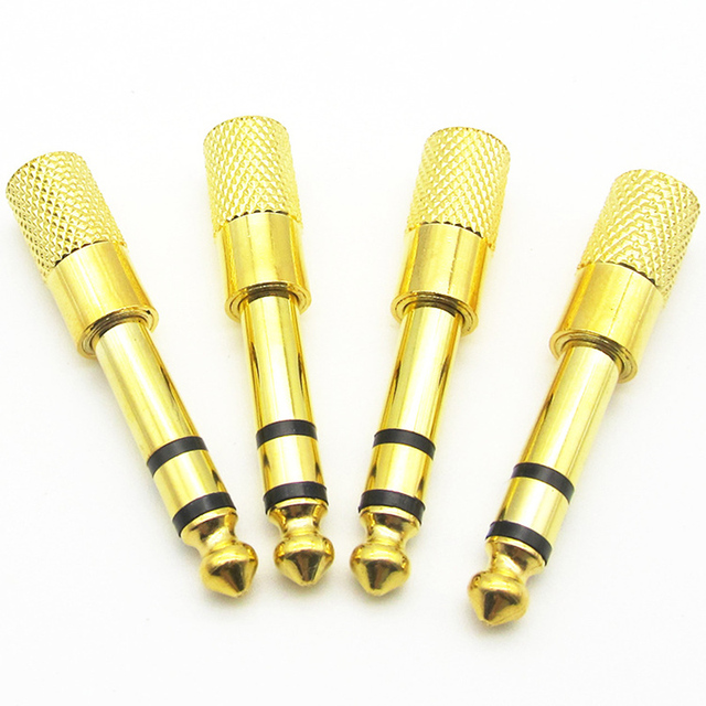 Wholesales Gold Plated 6.35mm 1/4 Inch Male to 3.5mm 1/8 Inch Female Stereo Audio Adapter Plug Connector 3.5mm Audio Jack