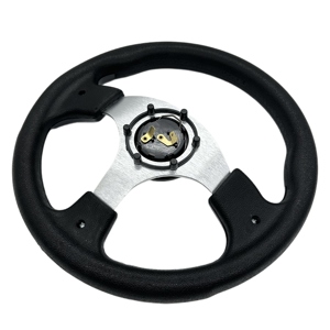 유니버설 <span class=keywords><strong>12</strong></span>.5 인치 PU 블랙 수정 골프 카트 스티어링 휠 보트 스티어링 휠 - Product Image 6