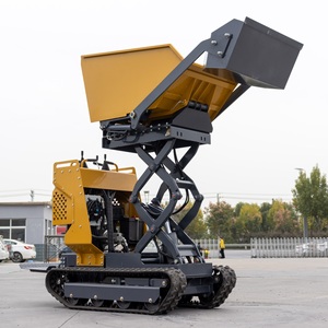 New Agricultural Self-dumping Crawler Dumper Truck Rubber <b>Tracks</b> Fully Hydraulic 0.5Ton Mini Gasoline PLC <b>Pump</b> Gear - Product Image 1