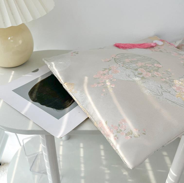Sac à main en cuir brodé pour femme, joli motif floral