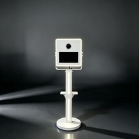 Photomaton portable à écran tactile de 15,6 pouces, style carré, en métal, pour les fêtes et les événements