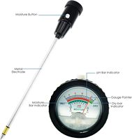 Testeur numérique 2-en-1 de pH et d'humidité du sol - Électrode de 295 mm de long, kit de test pour plantes d'intérieur et d'extérieur