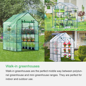 Mini Serre 8 Étagères Jardin Plante Fleur Maison Cultiver Tente Intérieur Extérieur avec PE Couverture et Roll-Up Fermeture Éclair Porte Serre - Product Image 5