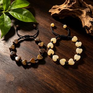 Braccialetto Artigianale con Perline in Pietra Naturale, Motivo a Cuore, Romantico e Trendy, Amore Eterno, <span class=keywords><strong>Regalo</strong></span> per Coppie per San Valentino e Anniversario - Product Image 3