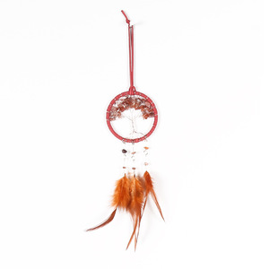 Acchiappasogni Intrecciato con Quarzo Rosa e Cristalli Naturali, Ciondolo per Auto, Decorazione per la Casa, con Scaglie di Ametista - Vendita all'Ingrosso - Product Image 5