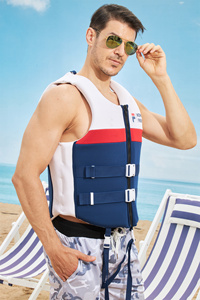 TP-Q0142 Hàn Quốc phong cách cuộc sống vest cuộc sống màu đỏ áo khoác NBR Neoprene + EPE chaleco salvavi Hot Bán giải trí cuộc sống vest áo khoác thương hiệu - Product Image 4