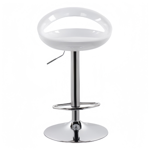 Taburete de <span class=keywords><strong>Bar</strong></span> Giratorio Ajustable de Plástico Negro Estilo Chino Moderno, Apto para Cocinas, Bares Domésticos y Restaurantes - Product Image 2