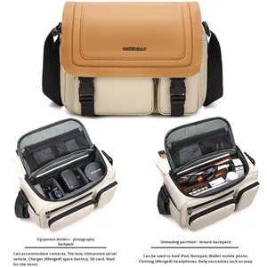 Bolso cruzado de moda para cámara DSLR sin espejo Oxford cierre de cremallera almacenamiento impermeable para lente Digital <span class=keywords><strong>Canon</strong></span> Sony - Product Image 2