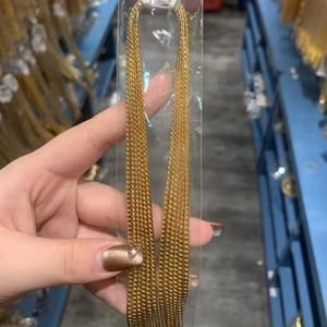 Collier torsadé JXX en laiton plaqué or 24 carats de 2,5 mm à 8 mm pour femme, avec serti griffe tendance, bijoux de mode pour homme, style corde - Product Image 4