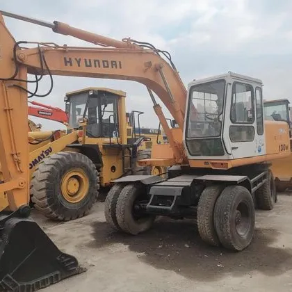 Roda Berjalan 13 Ton Tangan Kedua Hyundai 130 Roda Ekskavator Digunakan Model 130 W Di Pabrik Cina 130w-7 130w-5