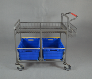 Carros metálicos con ruedas para recogida y clasificación de mercancías en almacenes de supermercados - precio de fábrica, personalización disponible. - Product Image 2