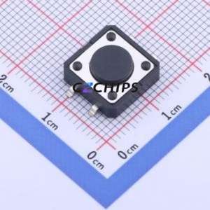 TC-1212-4.3-260G Tactile Switch SMD Switch Single Pole Single Throw Round Button 2.6N Through Hole - Product Image 1