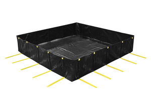 Contención de derrames de PVC Berm Wall Liner Core Tote grande almacenamiento PVC vinilo lona Bund para aceite químico vehículo Drive Over - Product Image 3