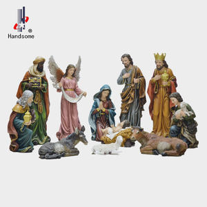 36-Inch hayat-boyutu açık noel doğuş seti dini reçine heykel boyalı fiberglas modeli heykel rakamlar - Product Image 3
