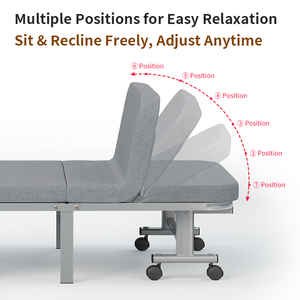 Matelas de <span class=keywords><strong>lit</strong></span> en mousse de tissu de luxe en gros, avec cadre métallique robuste, convertible et <span class=keywords><strong>extensible</strong></span>, <span class=keywords><strong>lit</strong></span> pliant pour adultes, utilisation comme canapé, design moderne - Product Image 5